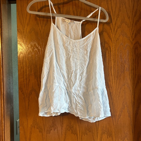 Pink Republic Tops - Pink Republic Light Blue Striped Camisole Top